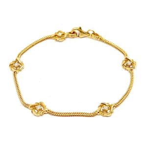 Dior Bracelet “rose Des Bois” Diamonds 18 Carats Yellow Gold