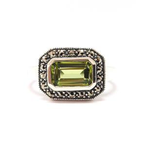 Peridot Ring Silver 925/1000