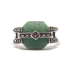 Jade Ring Silver 925/1000