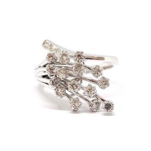 18k White Gold Diamond Floral Ring