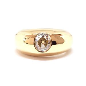 Bague Jonc Diamant Or Jaune 18 Carats