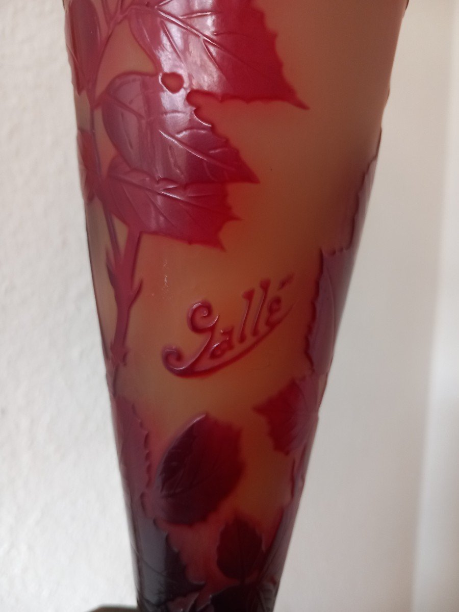 Gallé Vase With Roses-photo-3