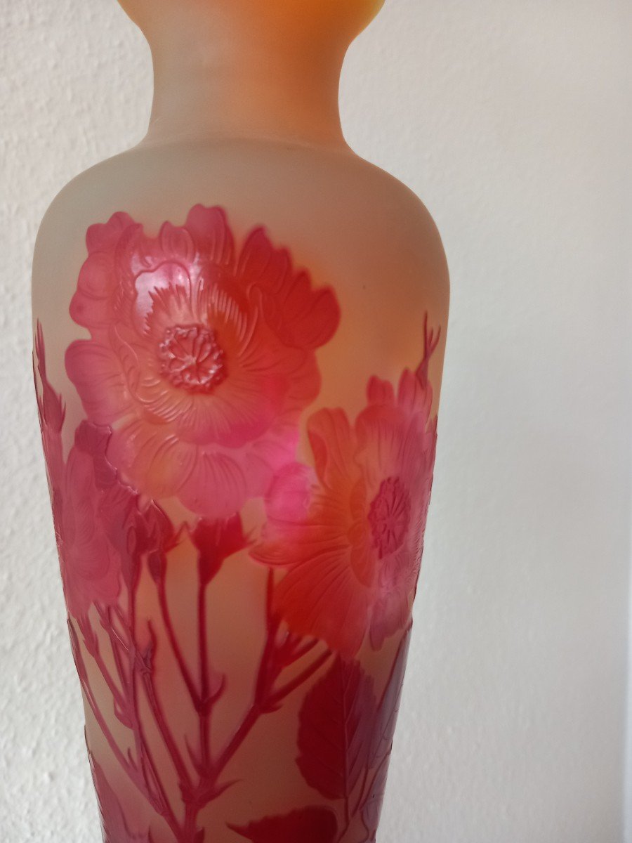 Gallé Vase With Roses-photo-4