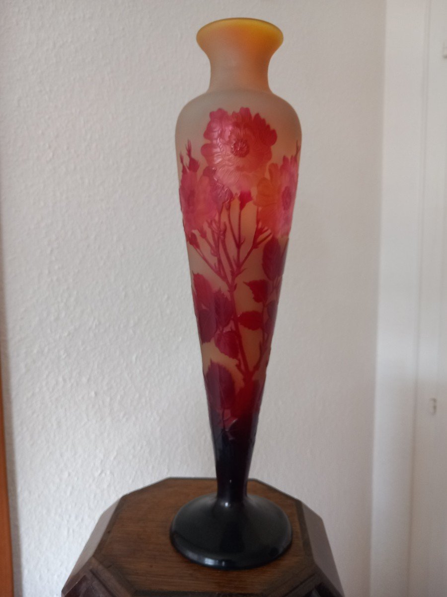 Gallé Vase With Roses