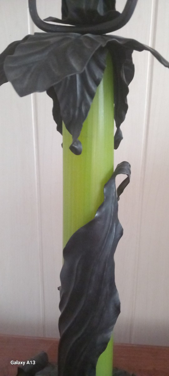 Rare Gallé Umbel Lamp-photo-2