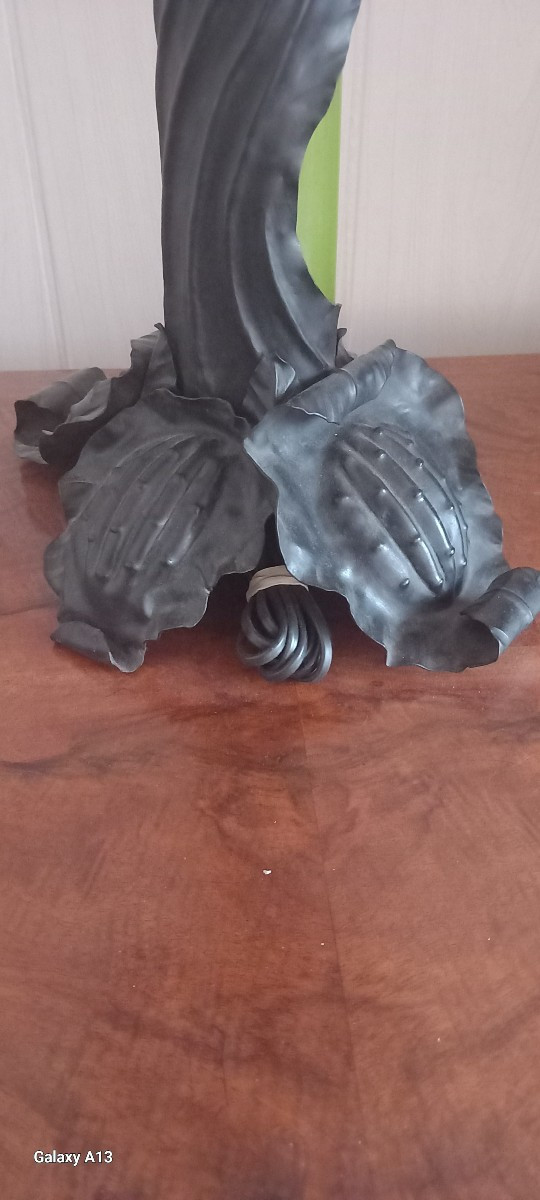 Rare Gallé Umbel Lamp-photo-5