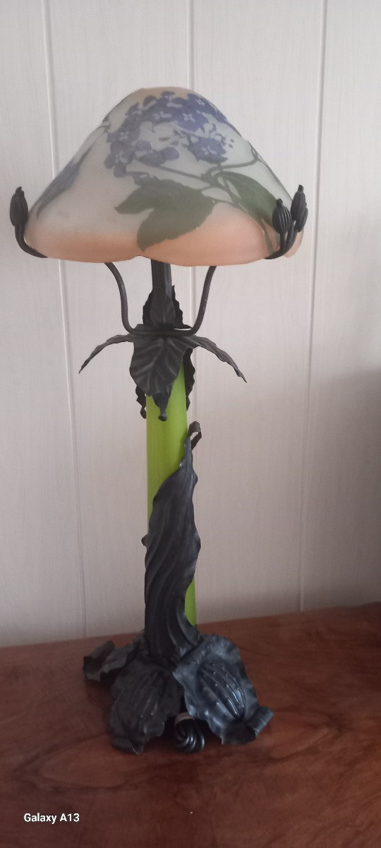 Rare Gallé Umbel Lamp