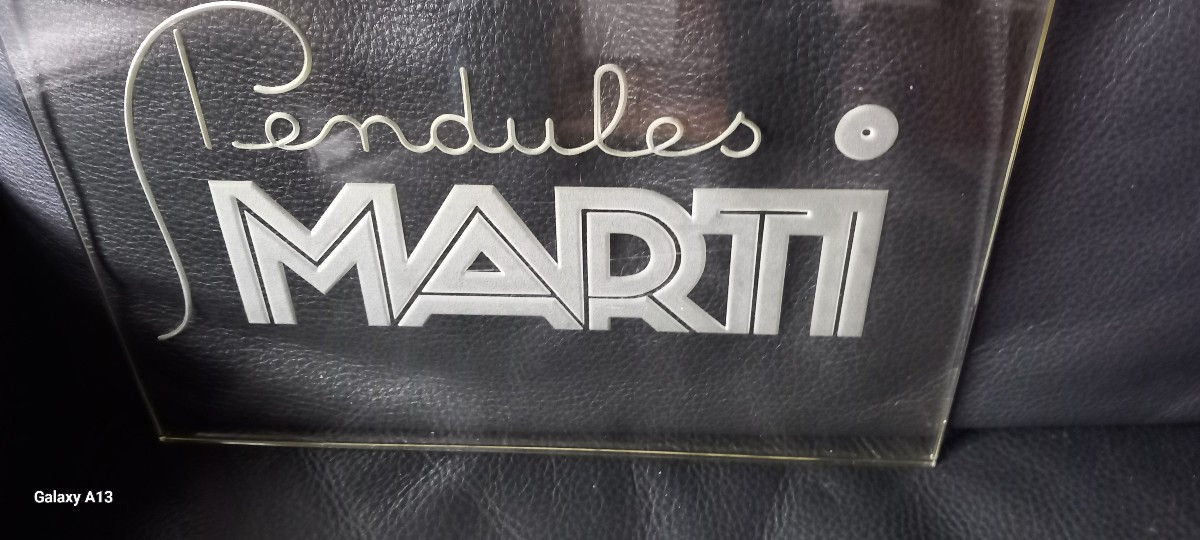 Advertising,glass Plate St. Gobain Marti Clocks