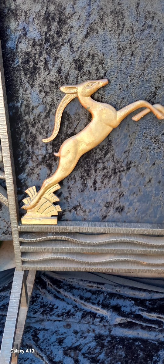 Art Deco Wrought-iron Fireplace Screen-photo-3