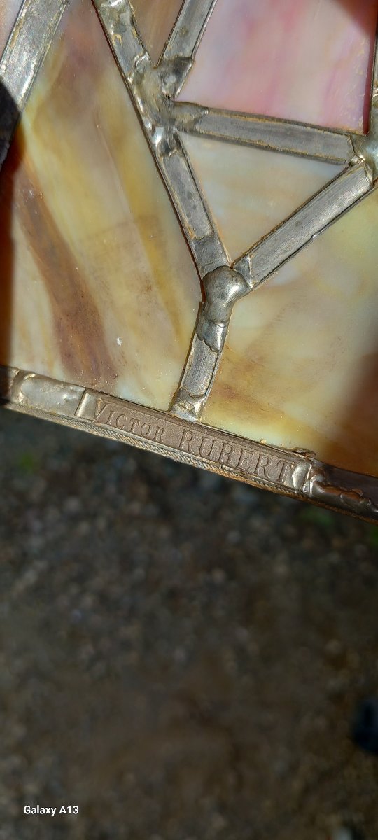 Art Deco Lamp Signed By Victor Rubert Selestat-photo-4