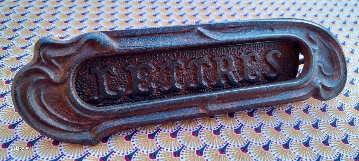 art nouveau ,porte de boite aux lettres
