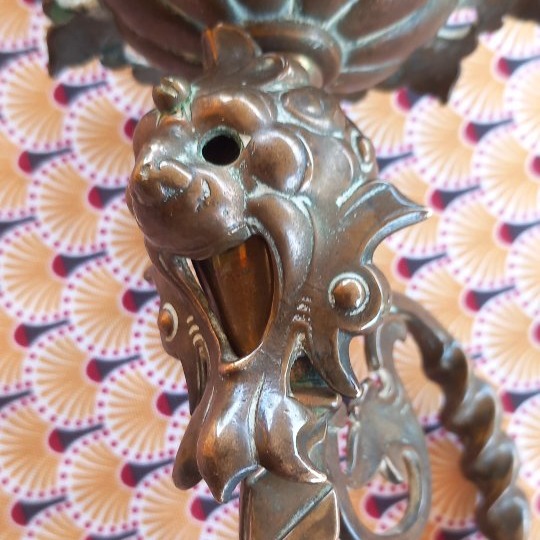 "carpe Diem" Candlestick, Ernest Georg Zimmermann Foundry, 19th Century, 1842, Freemasons-photo-6