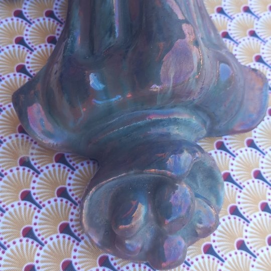 Art Nouveau console gres  flammés ginkgo biloba-photo-3