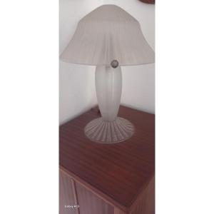 Daum Nancy lampe champignon art déco gravure acide