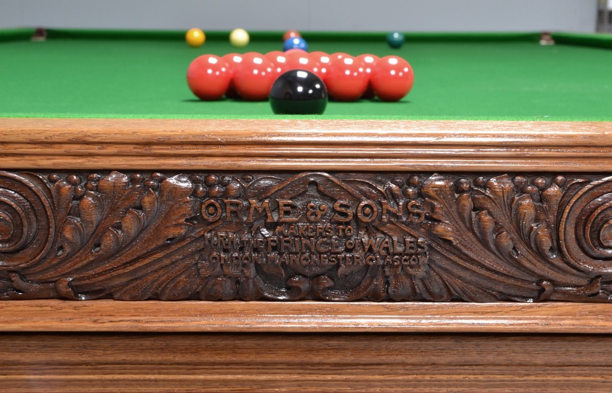 Antique Billiard / Billiard Or Snooker Table Magnificent Exhibition Quality-photo-3