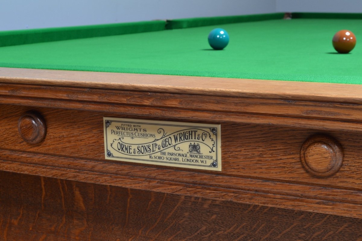 Antique Billiard Table, Billiards Or Art Nouveau Snooker-photo-3