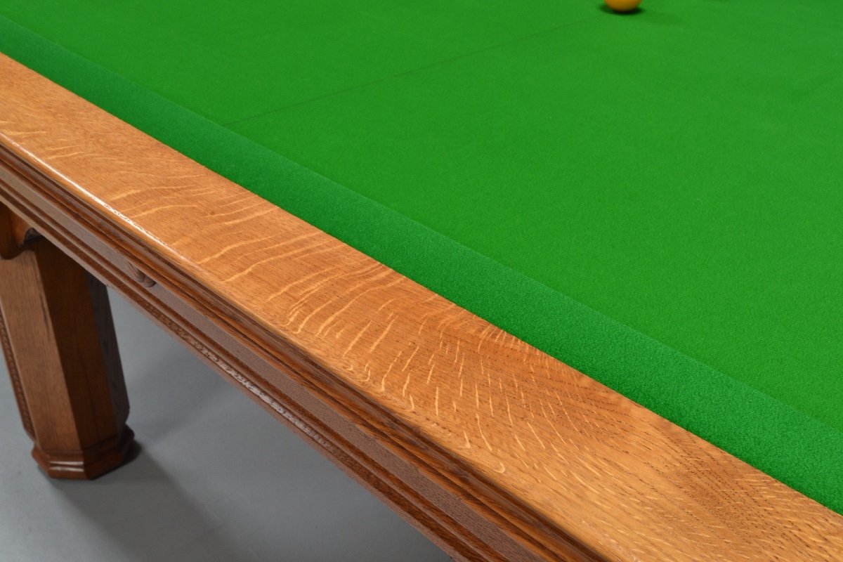 Antique Billiard Table, Billiards Or Art Nouveau Snooker-photo-5