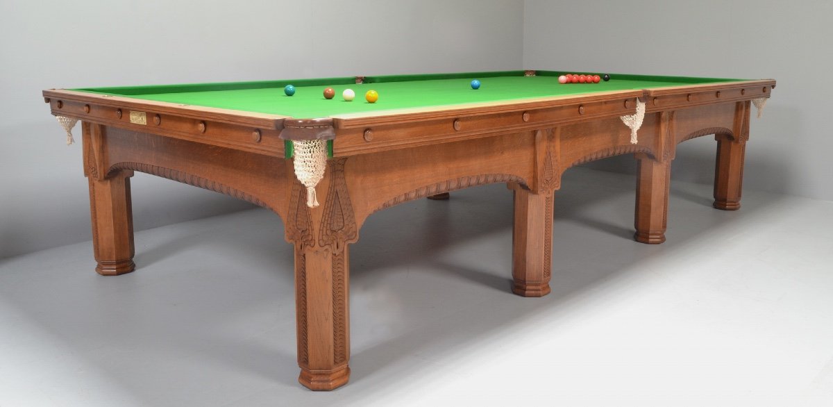 Antique Billiard Table, Billiards Or Art Nouveau Snooker
