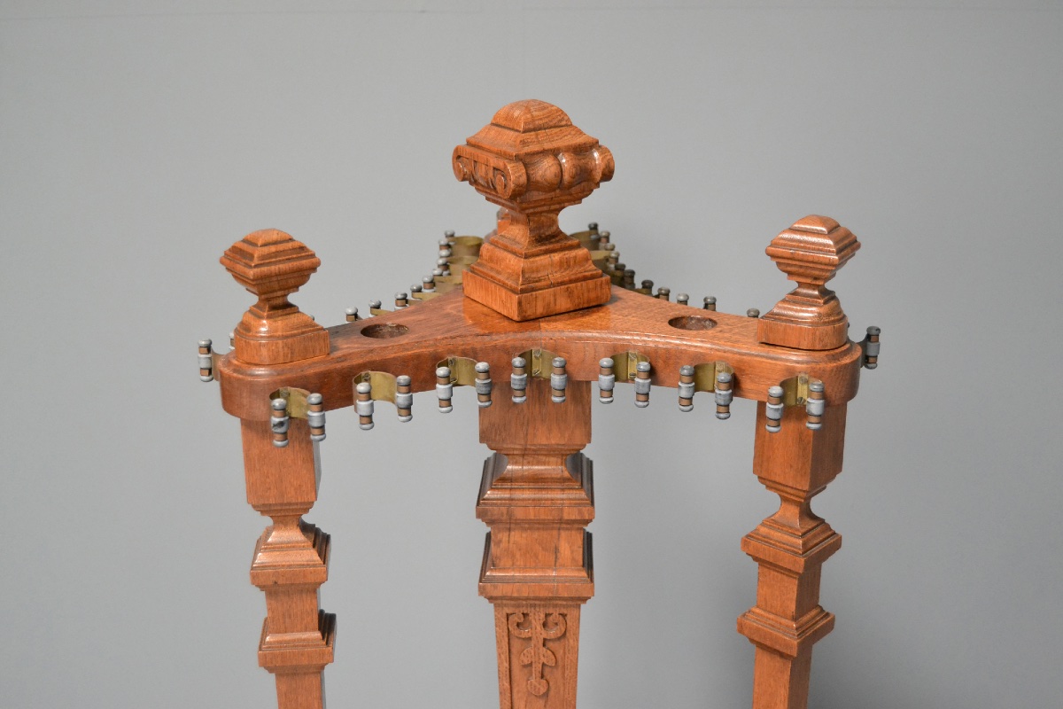 Table de billard snooker ancienne, décorative et sculptée-photo-2