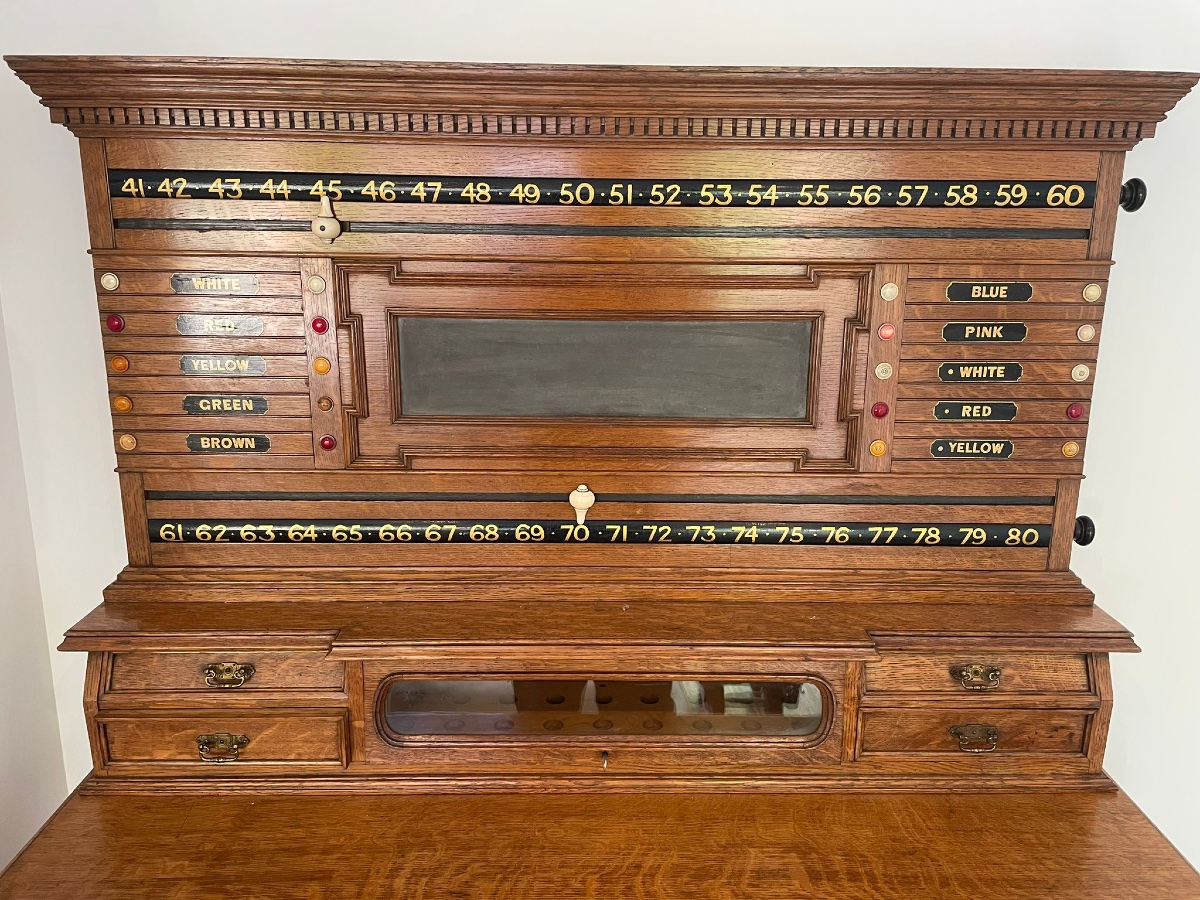 Table de billard snooker ancienne, décorative et sculptée-photo-4