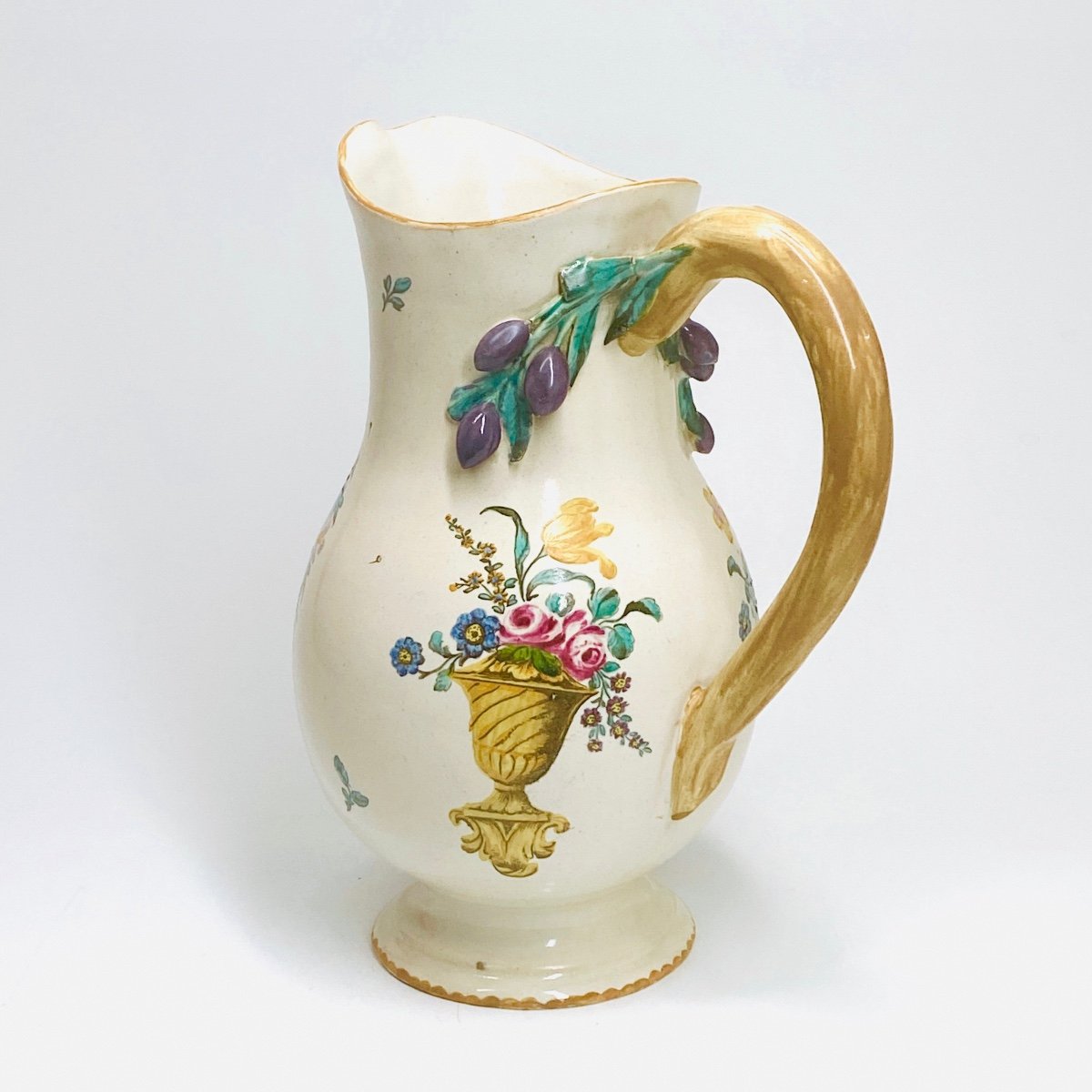 Meillonnas Or Sceaux? Ewer Attributed To The Painter Protais Pidoux - Eighteenth Century-photo-2