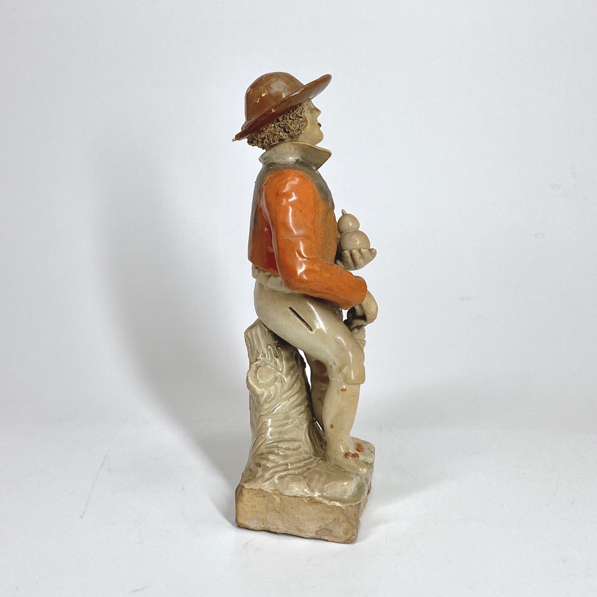 Statuette d'un jeune homme - Terre vernissée - Provence, Apt ? - XIXe siècle-photo-2
