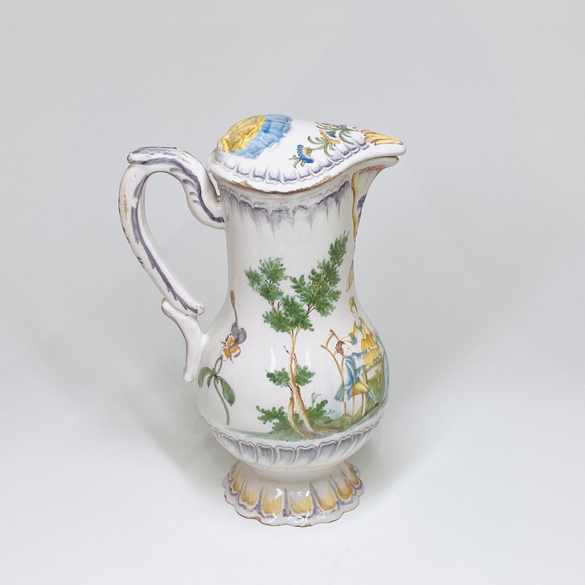 Varages - Rare Pitcher  "the Marriage Contract" - Eighteenth Century-photo-3