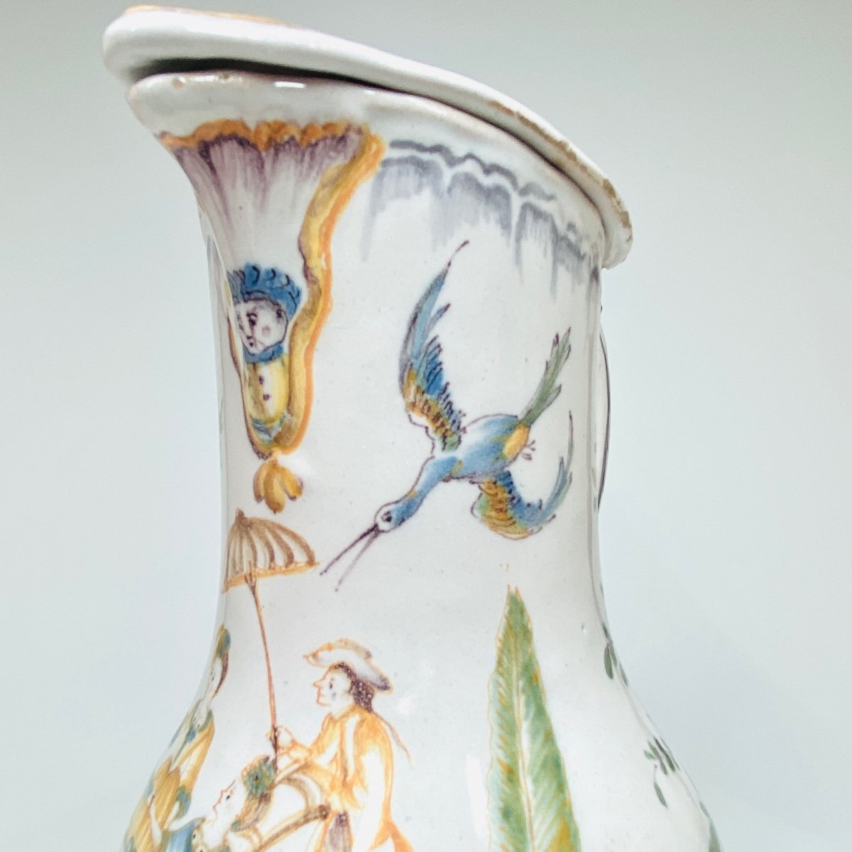 Varages - Rare Pitcher  "the Marriage Contract" - Eighteenth Century-photo-2
