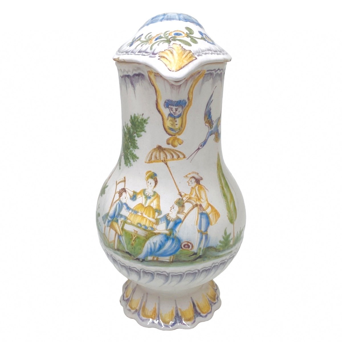 Varages - Rare Pitcher  "the Marriage Contract" - Eighteenth Century