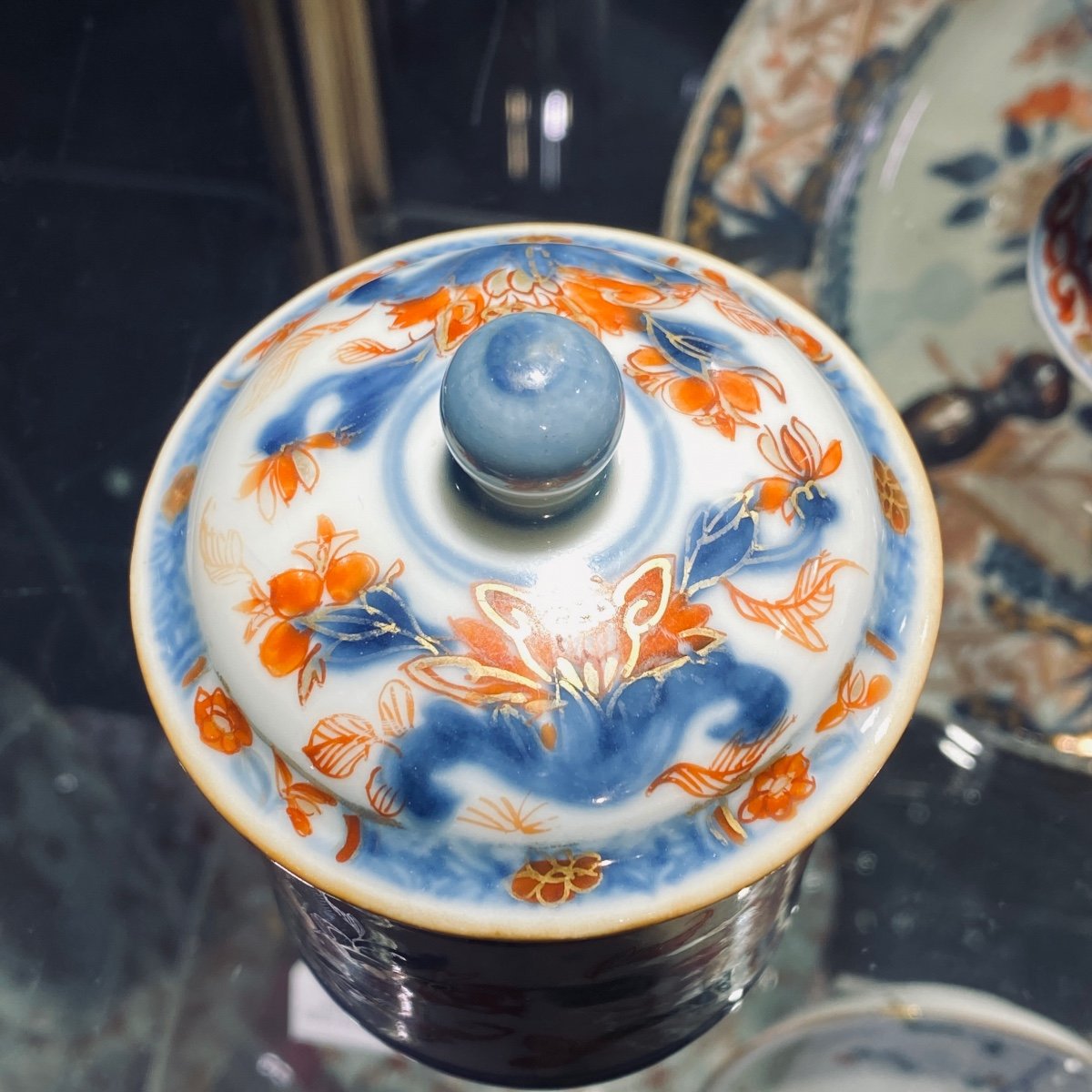 Chine - Pot à pommade à décor Imari - XVIIIe siècle -photo-2