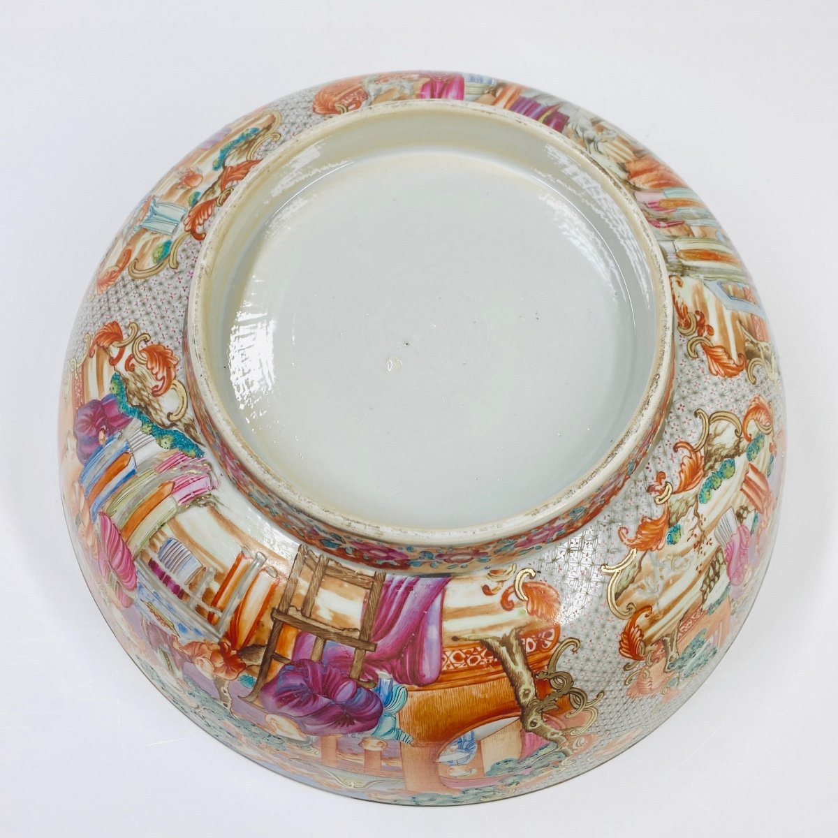 Chine - Bol à punch en porcelaine de la compagnies des Indes - Époque Qianlong 1736-1795-photo-3