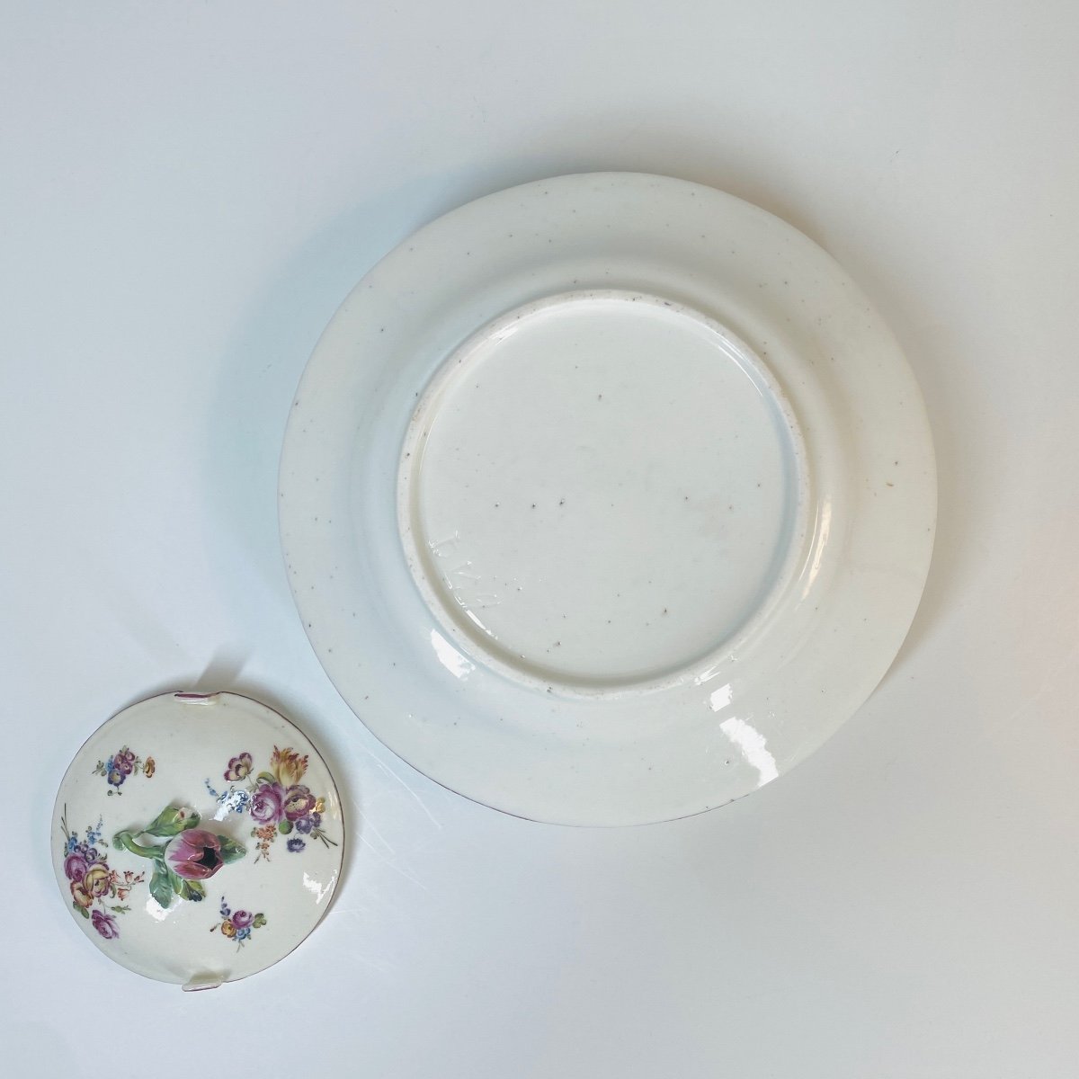 Mennecy - Beurrier en porcelaine tendre - XVIIIe siècle-photo-3