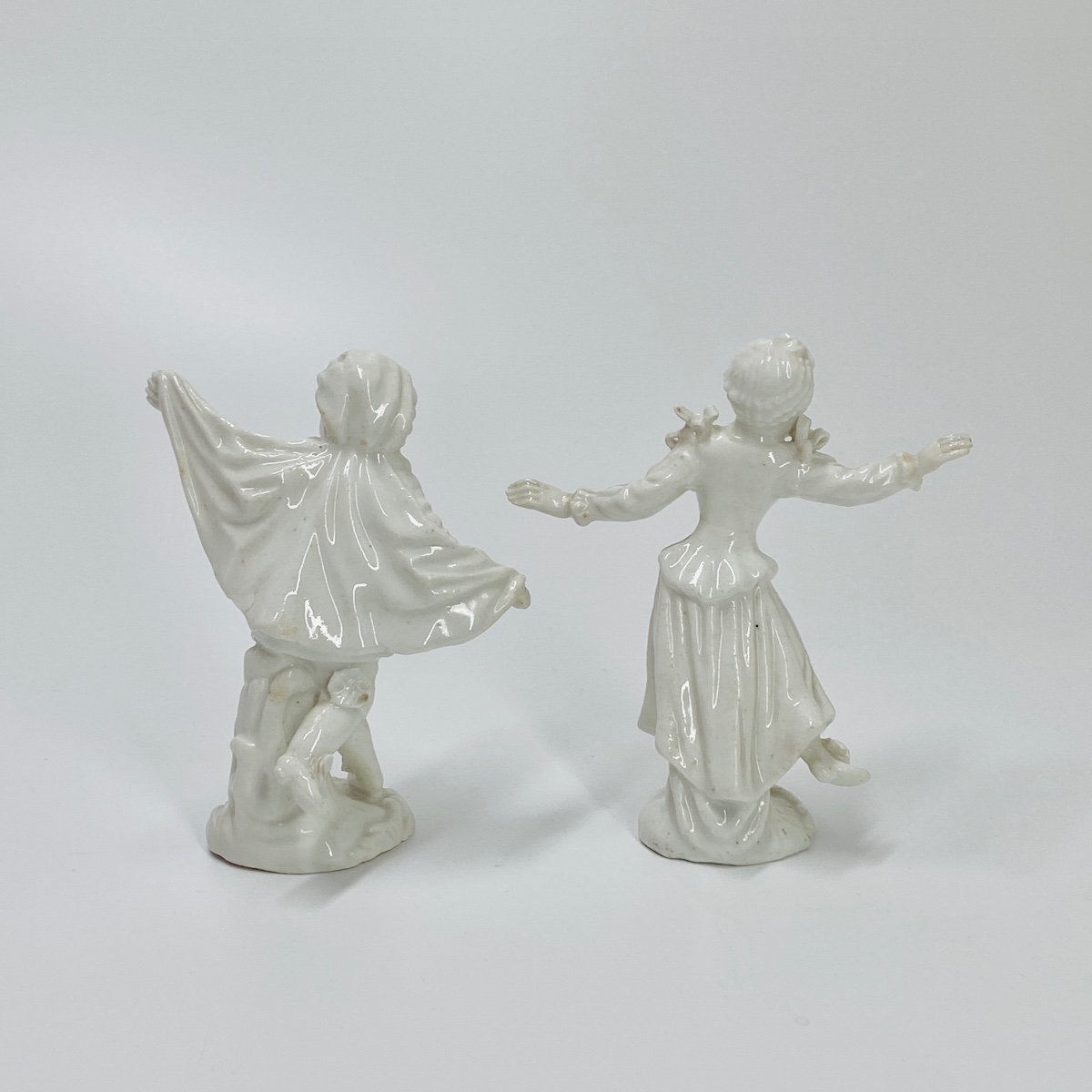 Pair Of Statuettes Depicting Two Young Dancers - Eighteenth Century-photo-2