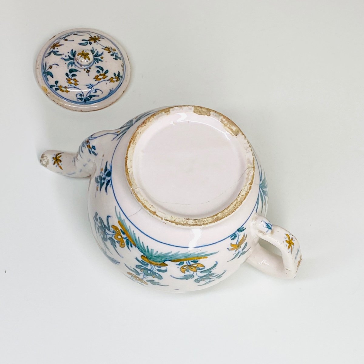 Moustiers Earthenware Teapot - 18th Century-photo-3
