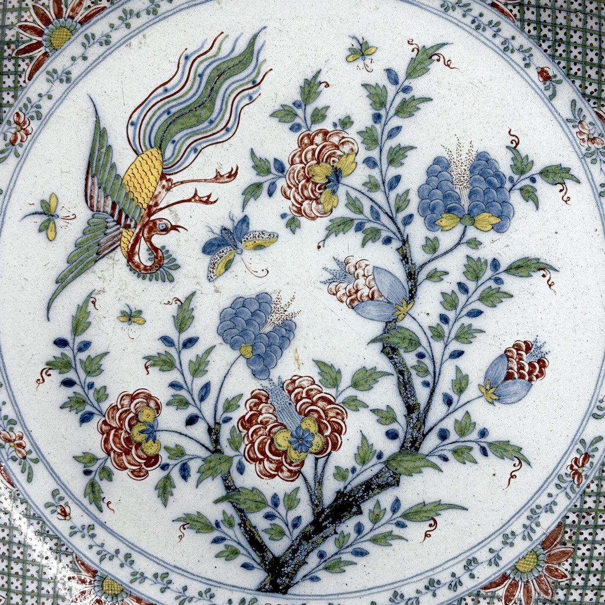 Large Rouen Earthenware Platter - Eighteenth Century-photo-2