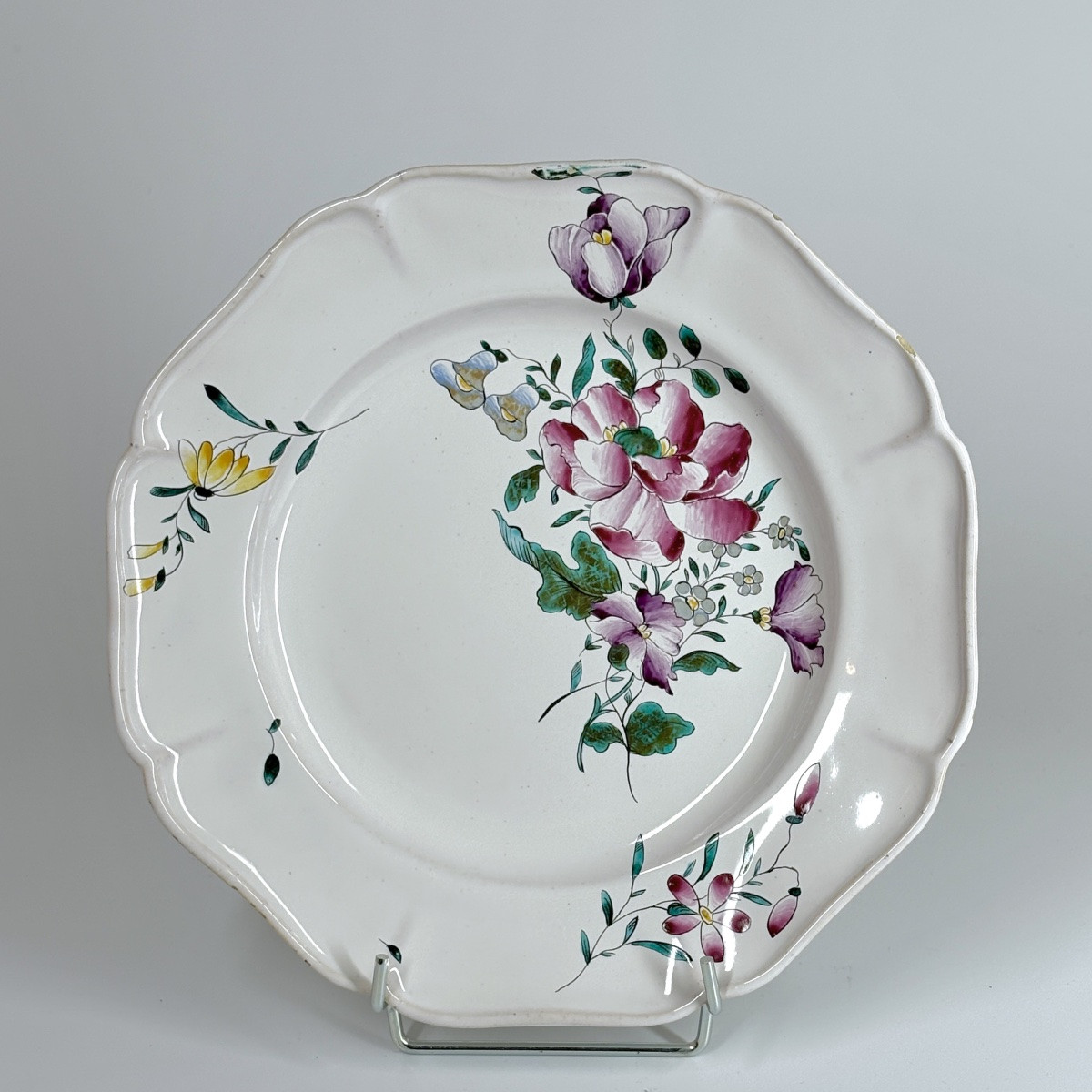 Five Strasbourg Earthenware Plates - Joseph Hannong - Eighteenth Century-photo-4