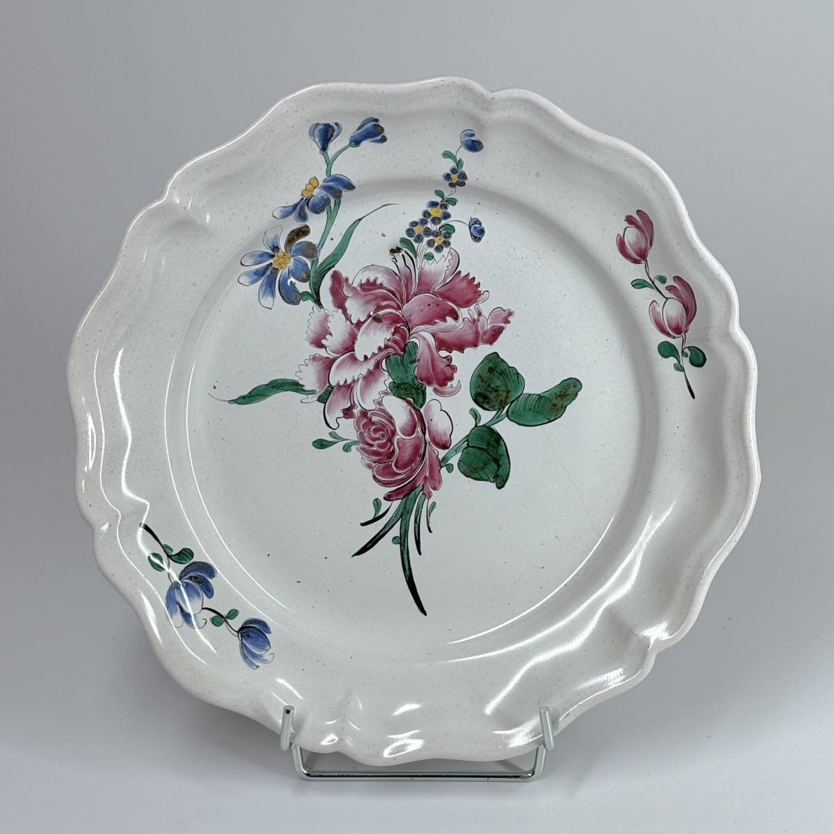 Five Strasbourg Earthenware Plates - Joseph Hannong - Eighteenth Century-photo-4