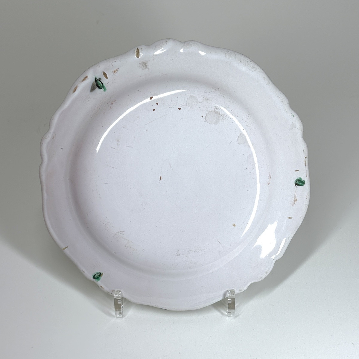 Assiette en faïence de Marseille - Manufacture de la Veuve Perrin - XVIIIe siècle-photo-3