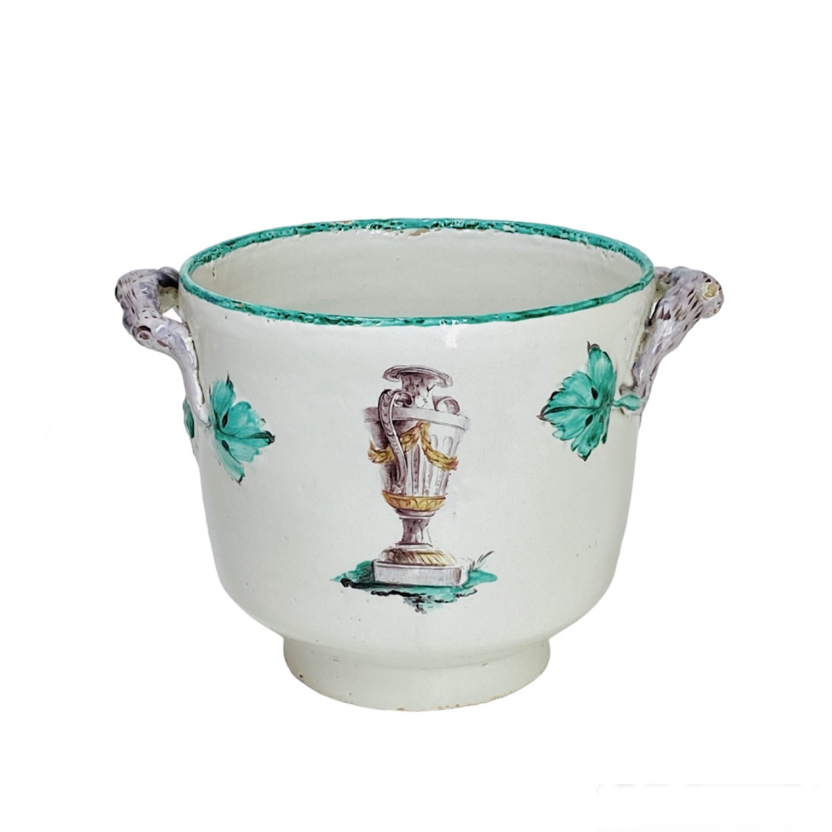 Earthenware Bottle Bucket From Saint-amand-les-eaux - Eighteenth Century-photo-3