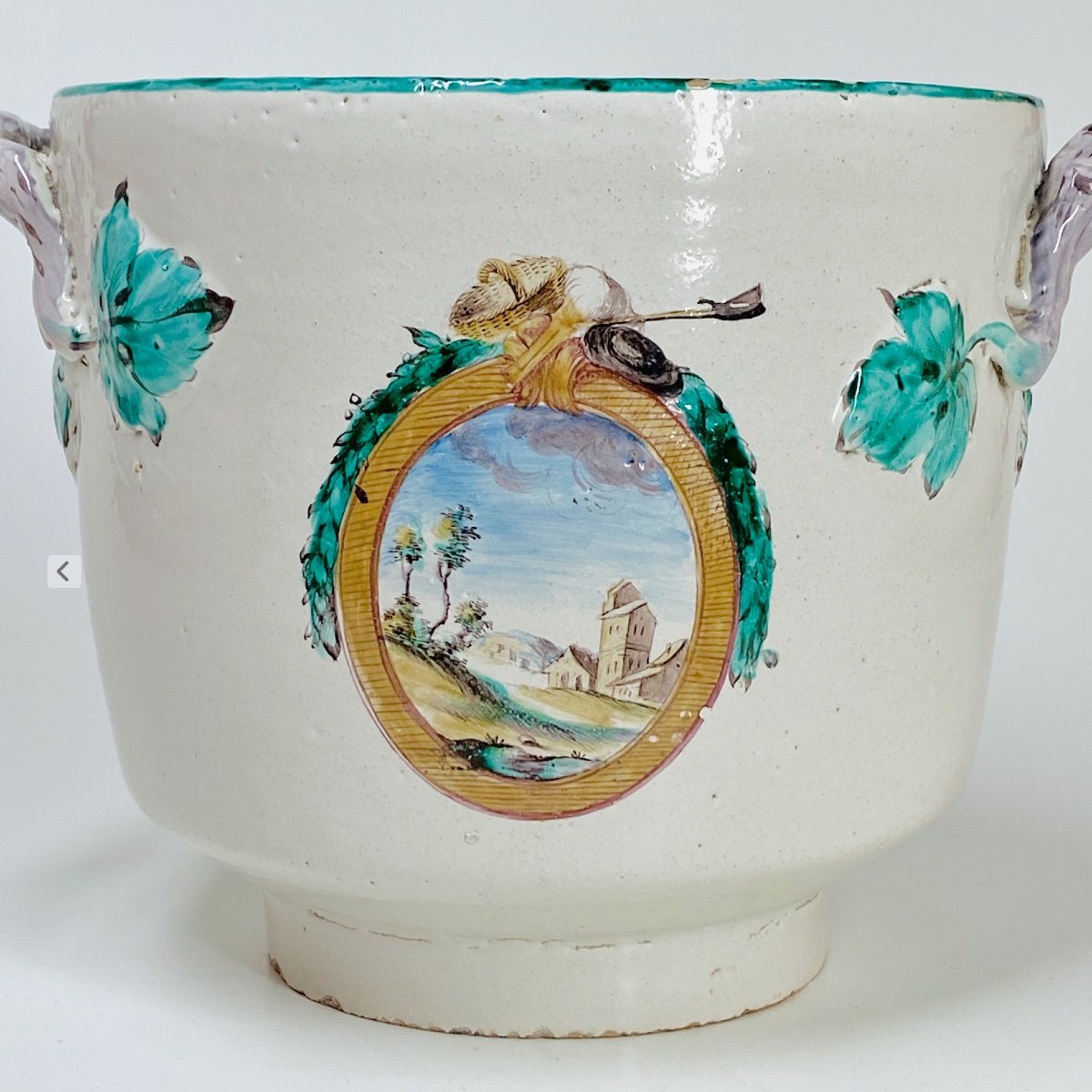 Earthenware Bottle Bucket From Saint-amand-les-eaux - Eighteenth Century-photo-2