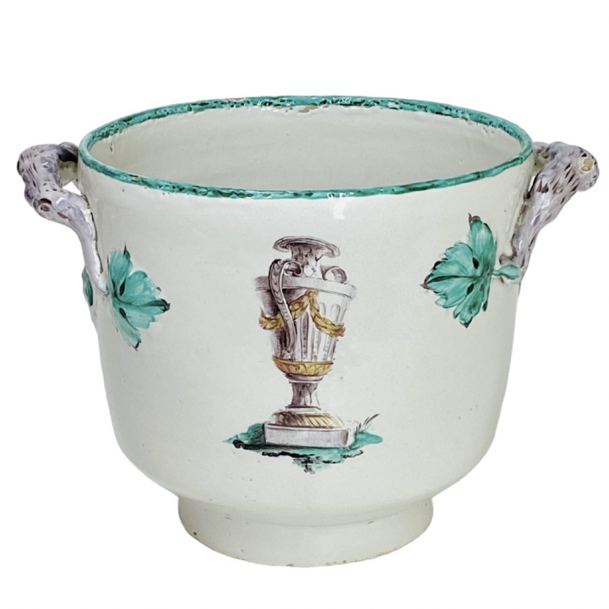 Earthenware Bottle Bucket From Saint-amand-les-eaux - Eighteenth Century-photo-3