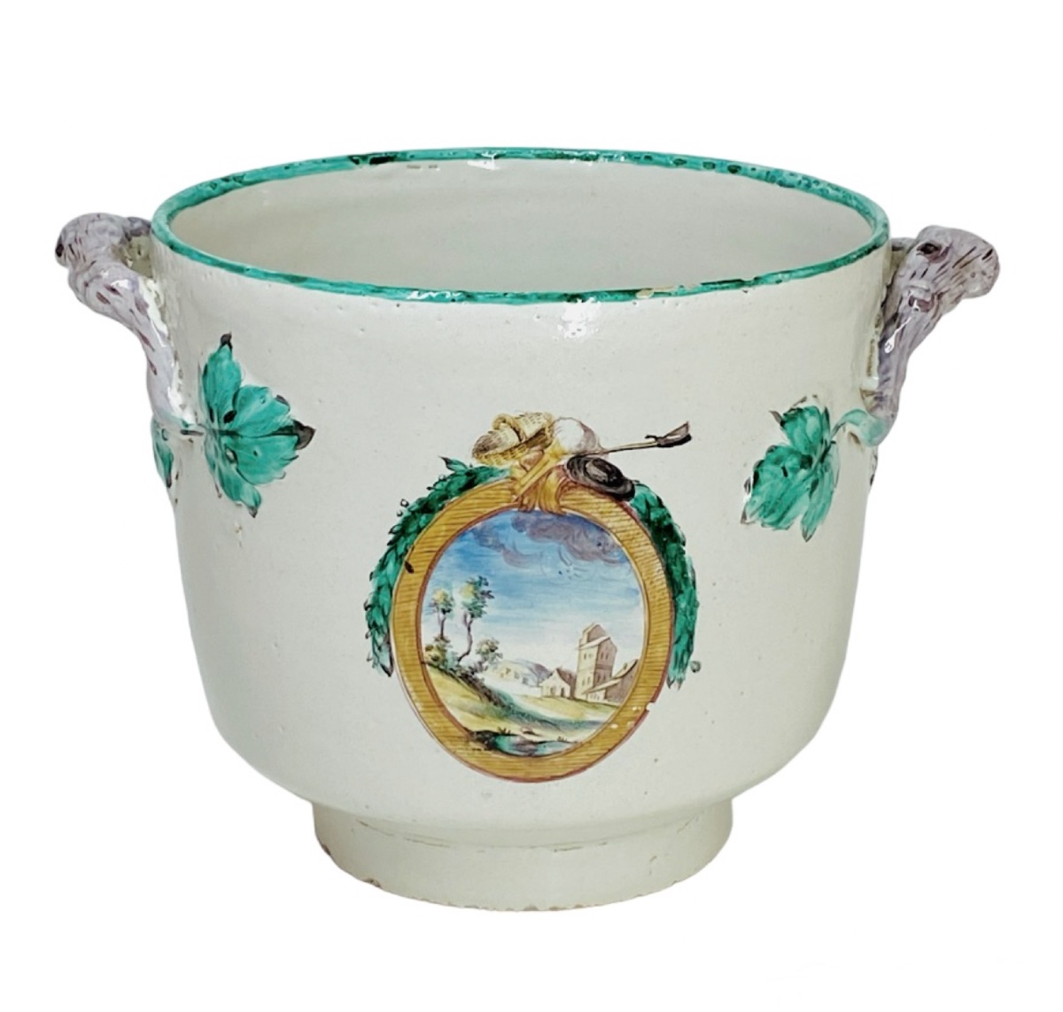 Earthenware Bottle Bucket From Saint-amand-les-eaux - Eighteenth Century