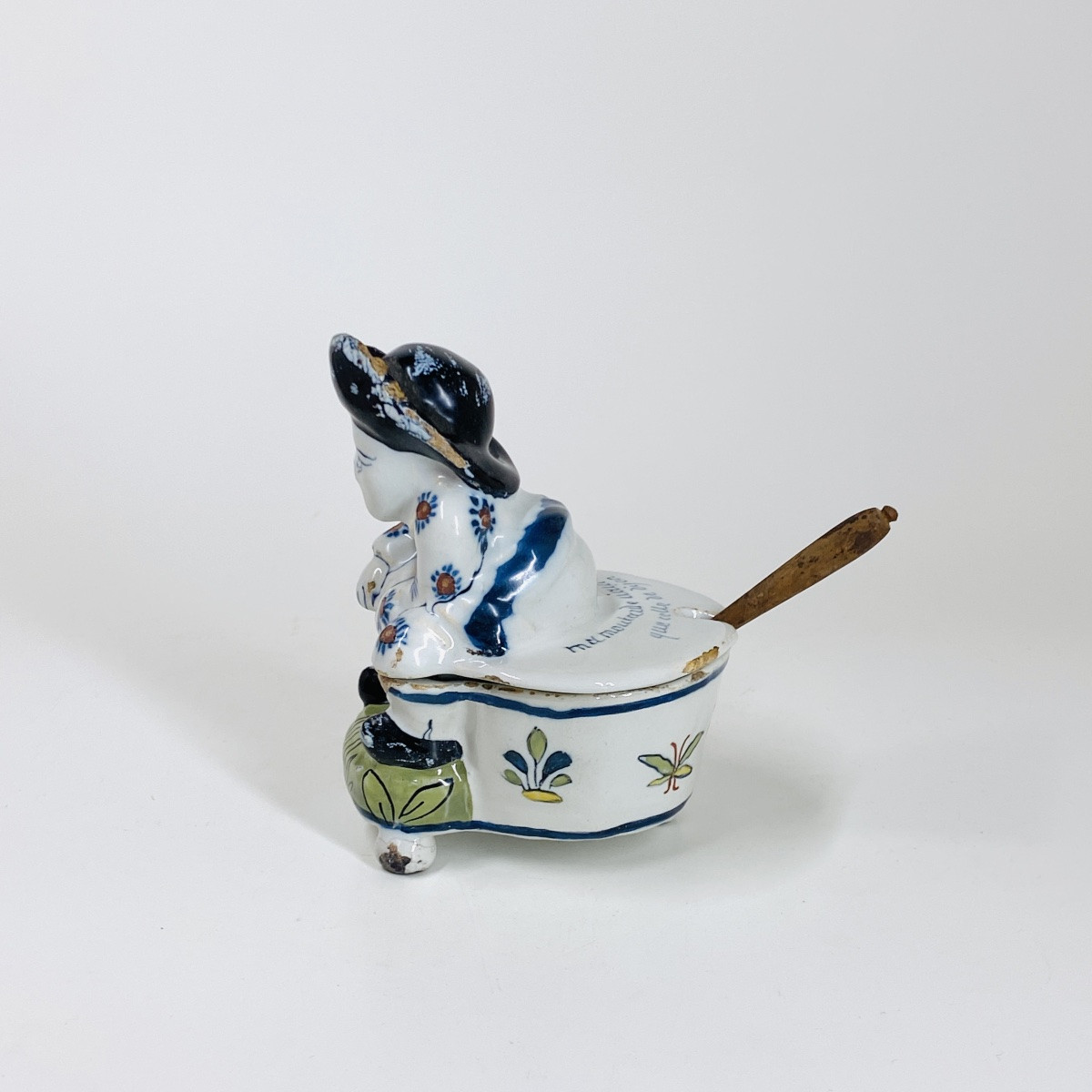 Lille - Rare Lille Earthenware Mustard Pot Known As "crotteux" - 18th Century-photo-2