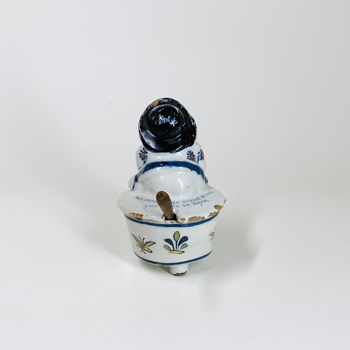 Lille - Rare Lille Earthenware Mustard Pot Known As "crotteux" - 18th Century-photo-3