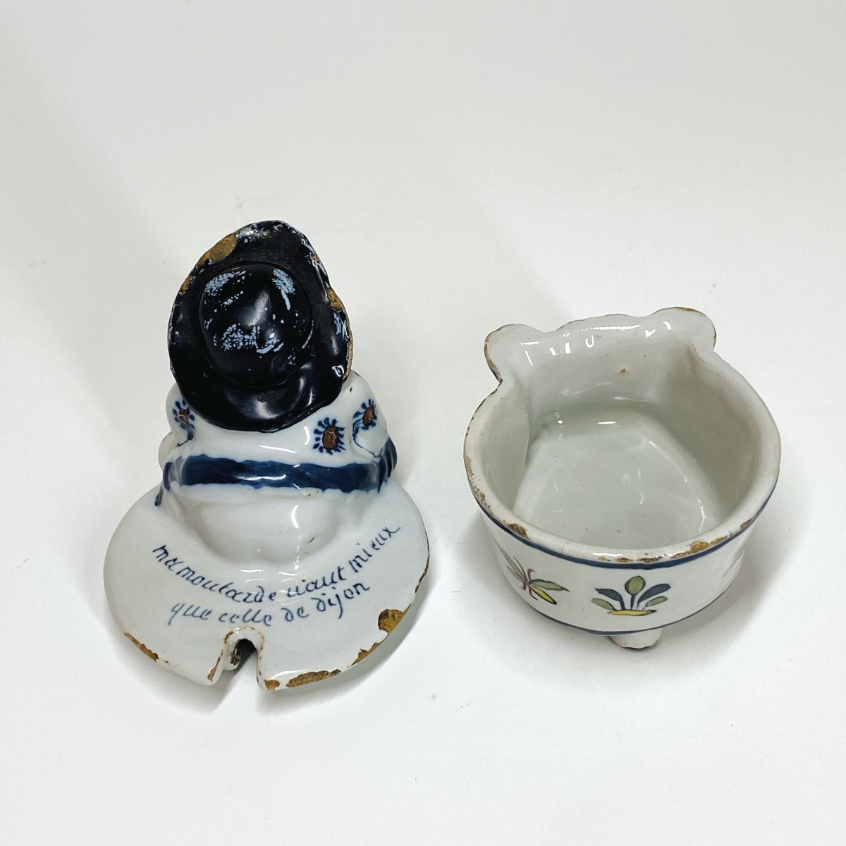 Lille - Rare Lille Earthenware Mustard Pot Known As "crotteux" - 18th Century-photo-3