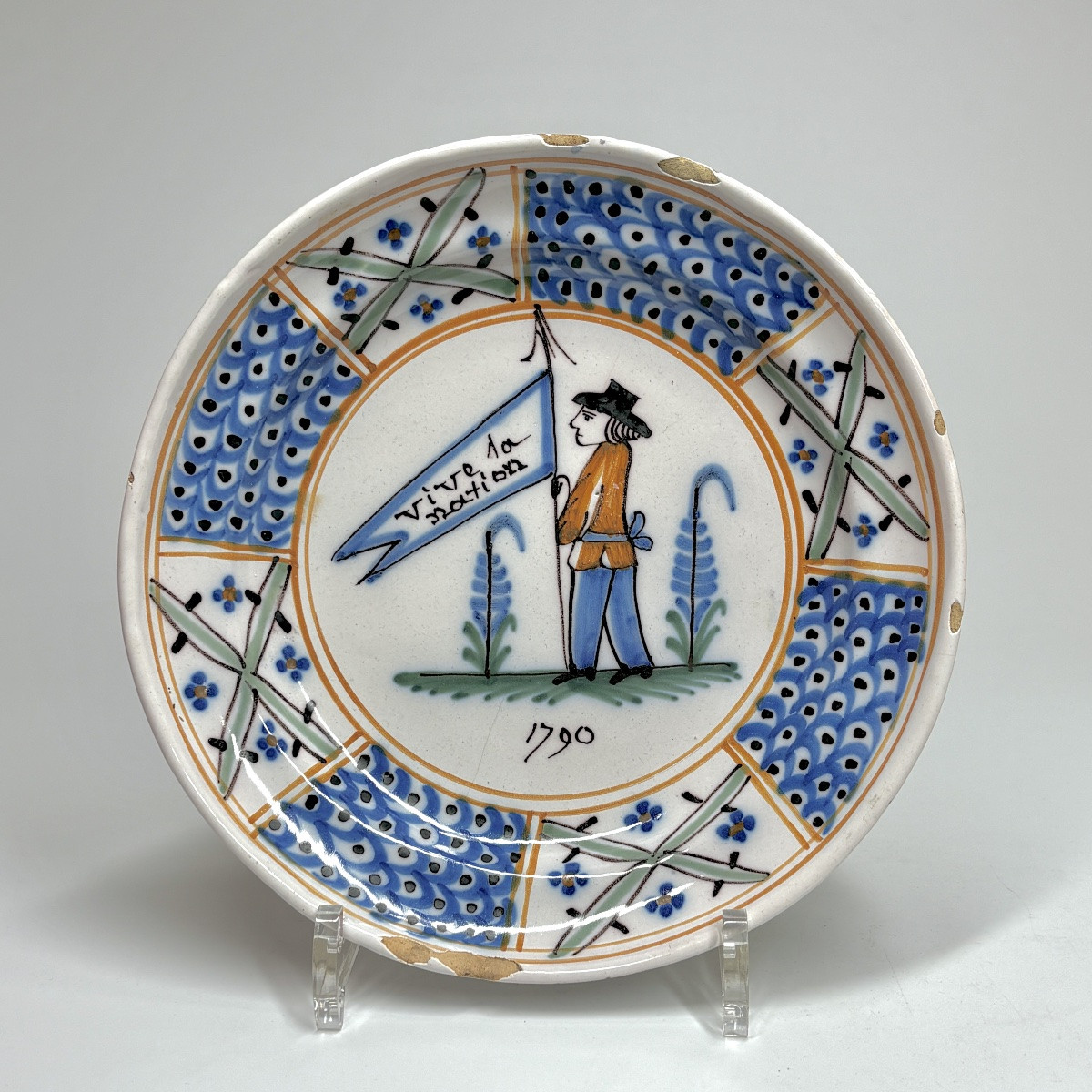 Trois assiettes révolutionnaires - XVIIIe siècle-photo-2
