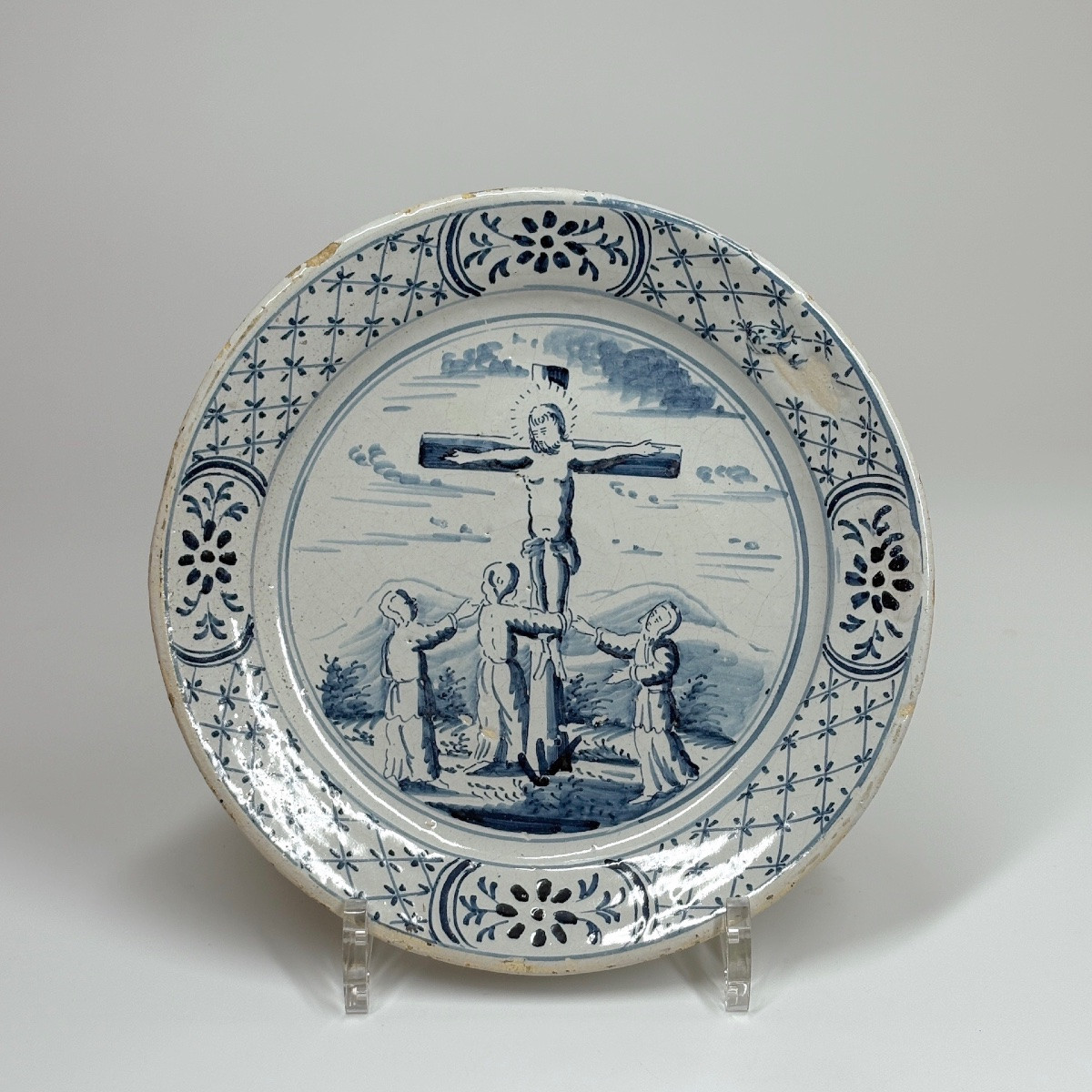 Pays-Bas - Probablement Harlingen - Six assiettes à décor de scènes bibliques - XVIIIe siècle-photo-4