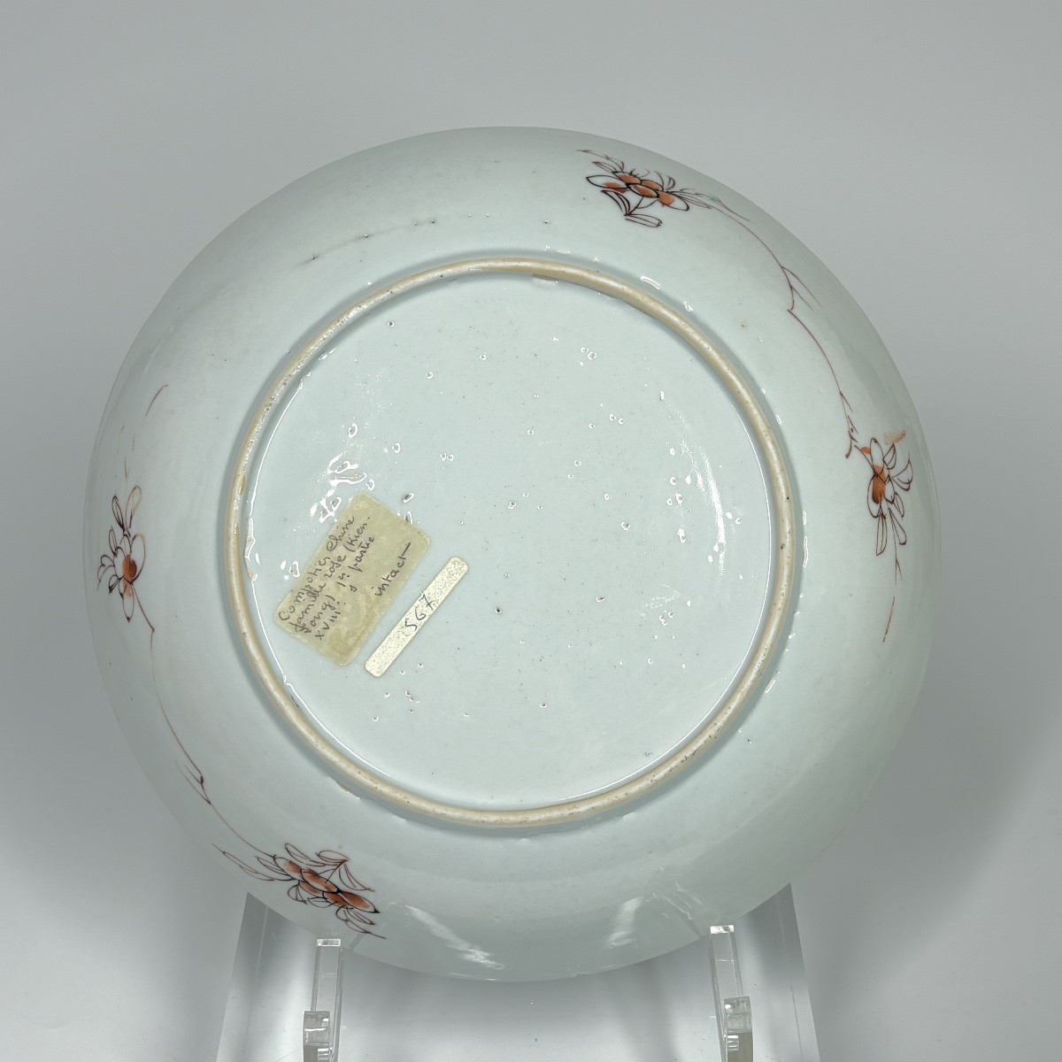 Trois assiettes en porcelaine de la compagnie de Indes - XVIIIe siècle-photo-1