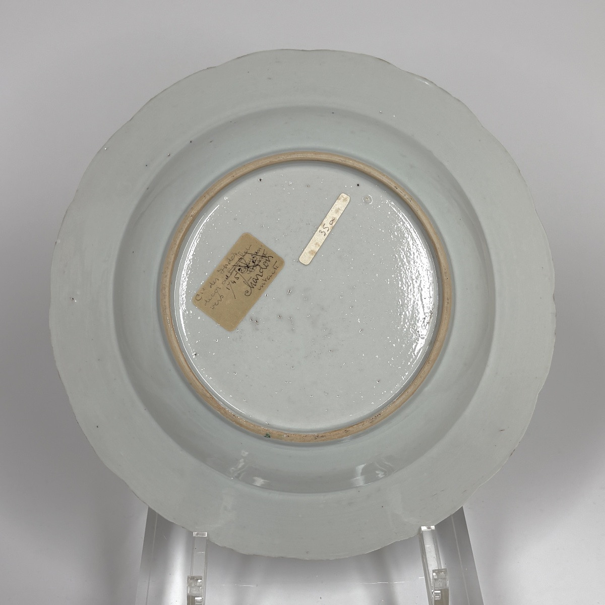 Deux paires d'assiettes en porcelaine de la compagnie de Indes - XVIIIe siècle-photo-3