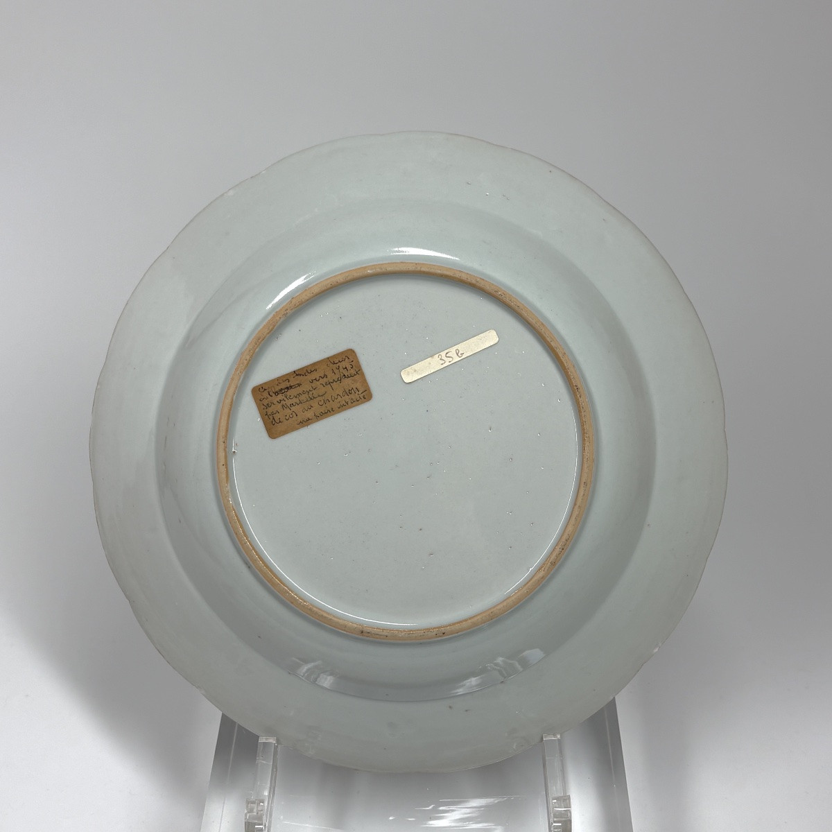 Deux paires d'assiettes en porcelaine de la compagnie de Indes - XVIIIe siècle-photo-5